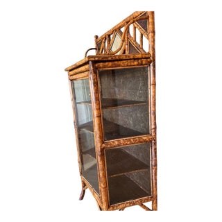 Antique British Colonial Bamboo Etegere For Sale