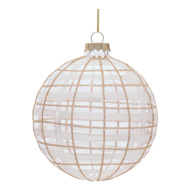Glass Ball Ornament Set of 6  4" For Sale