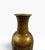 Mid-Century Modern Tall Brass Bottle Vase ~16 in Antiqued Repousse Feather Columns Flared Neck For Sale - Image 3 of 4