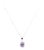 14 Karat White Gold Necklace With Diamonds and Oval Tanzanite Pendant For Sale