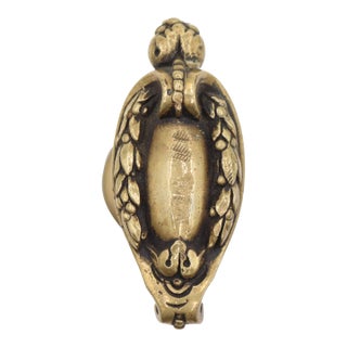 Antique European Ornate Oval Door Knob For Sale