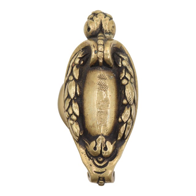 Antique European Ornate Oval Door Knob For Sale