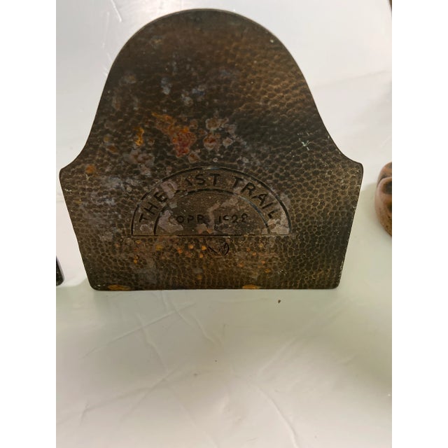 1920s 1920s Antique Native American Indian Horse Bookends - a Pair For Sale - Image 5 of 6