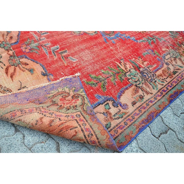 1960s 1960s Oversize Wool Bohemian Turkish Rug For Sale - Image 5 of 11