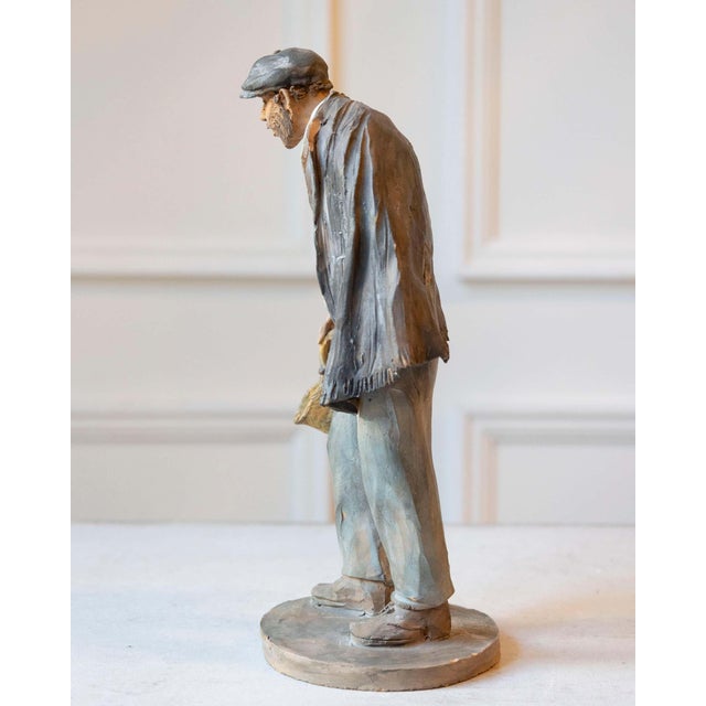 Ceramic 1968 Caltagirone Polychrome Terracotta Sculpture by Gaetano Romano For Sale - Image 7 of 13