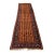 Hand Knotted Baluch Wool Runner Rug – Bold Geometric Pattern in Warm Tones – 3'10 X 12'9 Ft For Sale