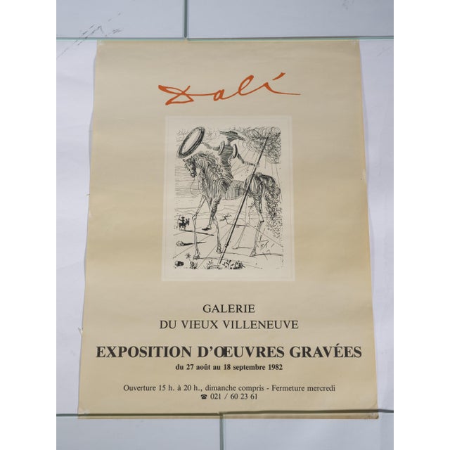 Exhibition of Engraved Works Art Poster by Salvador Dalí, 1982 For Sale - Image 9 of 9