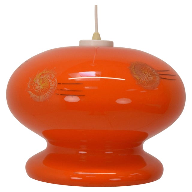 Mid-Century Glass Pendant attributed to Stepan Tabery, 1960s For Sale