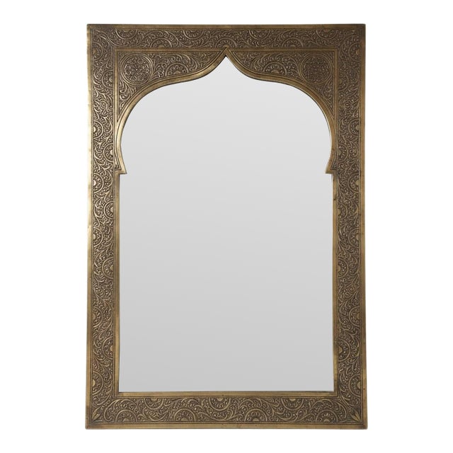 Handmade Decorative Copper-Framed Mirror For Sale