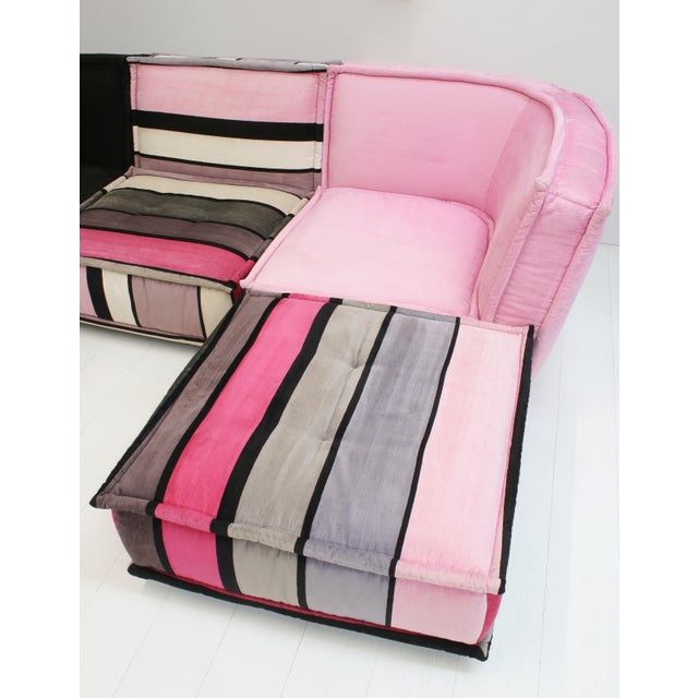 Black Rolls Modular Sofa by Missoni for Chateau Dax, Italy, 2000s, Set of 10 For Sale - Image 8 of 18