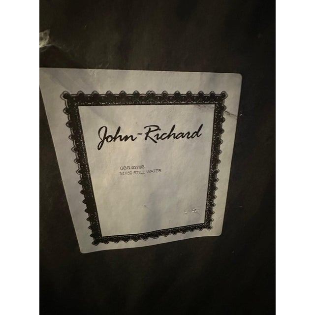 2000 - 2009 Monumental 69" John-Richard "Still Water" Vertical Textured Triptych Landscape For Sale - Image 5 of 11