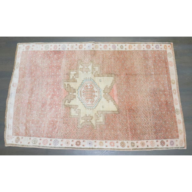 Textile Vintage Turkish Kars Small Medallion Rug - 2'10" x 4'6" For Sale - Image 7 of 7
