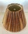Mid Century 1960's Pleated Palm Leaf Bamboo Natural Rattan Lamp Shade For Sale - Image 9 of 11