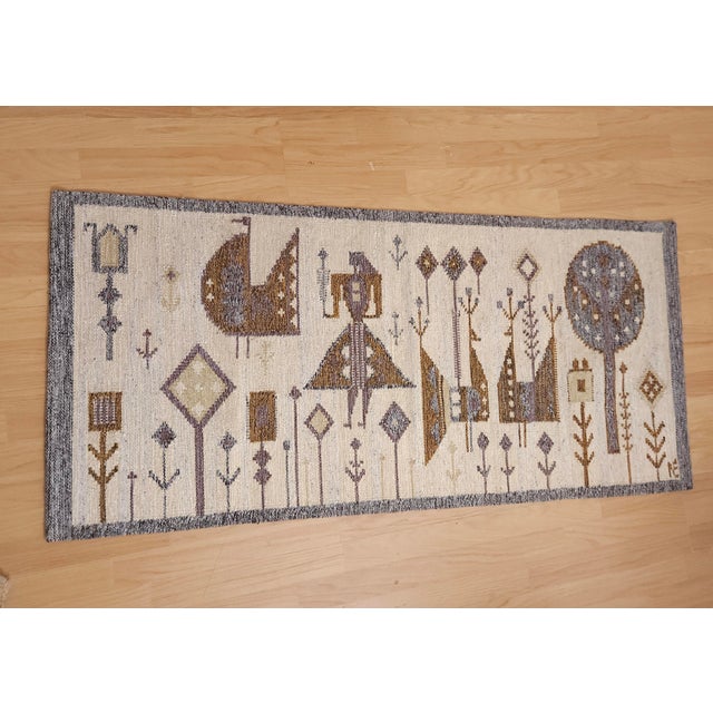 Handwoven Tapestry in Wool by Eva Nemeth, Hungary, 1960s For Sale - Image 4 of 8