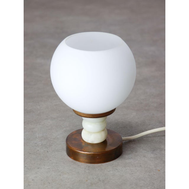 Vintage Italian Table Lamp in Copper and Marble, 1960s For Sale - Image 10 of 10