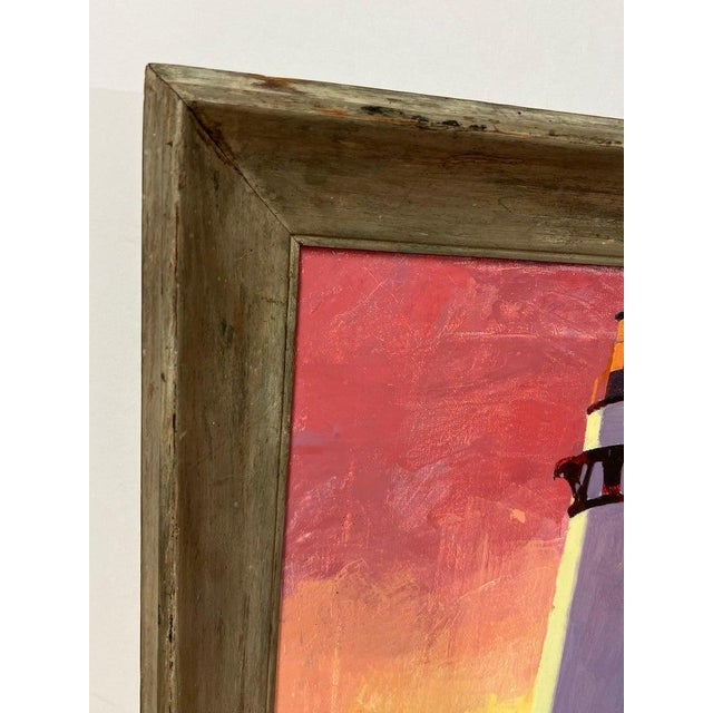 Contemporary Painting of a Lighthouse For Sale - Image 9 of 12