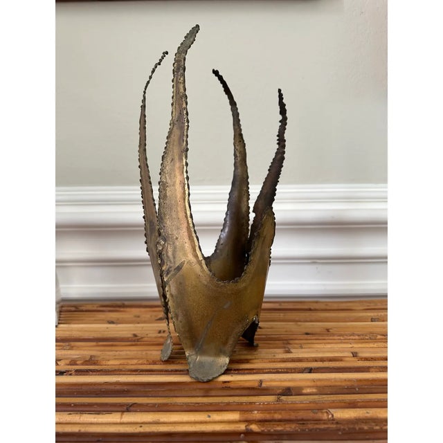 Vintage 1970’s Brutalist Sculptural Candleholder in the Style of Tom Greene For Sale - Image 11 of 11