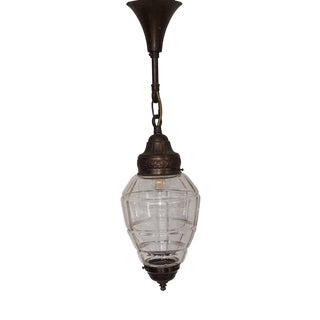 Antique French Lantern-Shaped Pendant Lamp, 1890s For Sale