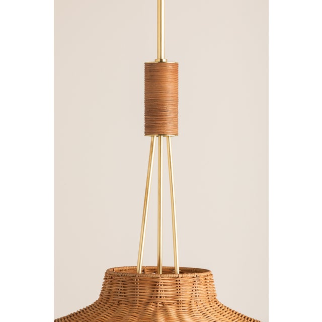 Brass Mitzi Laudine 24.5 in. 1 Light Pendant in Aged Brass Finish For Sale - Image 8 of 11