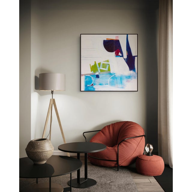 Abstract Contemporary Abstract Oil and Graphite on Canvas "Under-Stand" by Xanda McCagg For Sale - Image 3 of 4