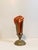 Metal Early Murano Glass Free Form Abstract Blown, Cut, Glass Sculpture in Bronze Vase, c.1930s-1940s For Sale - Image 7 of 8