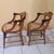 Antique 1800s Wood Chairs Pair Carved Back Recaned Seats Refinished For Sale - Image 4 of 13