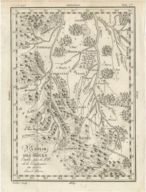 Antique French Jesuit Map by Portier, 1790s