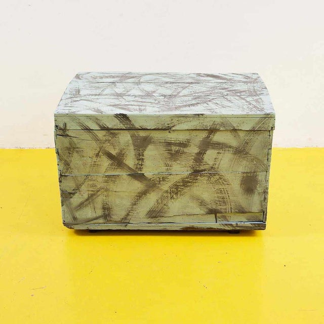 Vintage Trunk in Wood, 1950s For Sale - Image 10 of 10