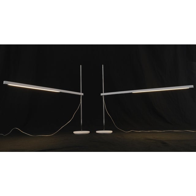 Pair of Mid Century Italian Modern Artemide Desk Lamps Adjustable Height