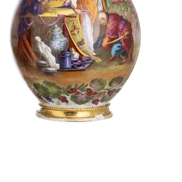 Large 19th Century Porcelain Vases, Set of 2 For Sale - Image 5 of 6