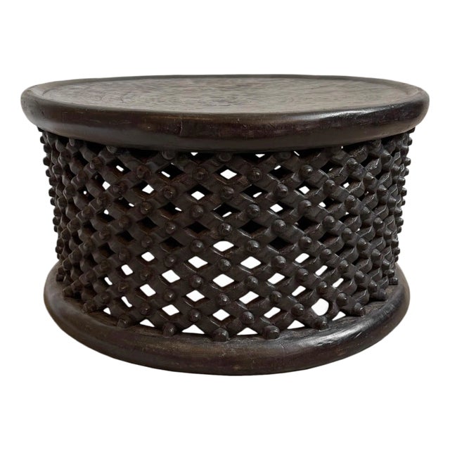 Vintage Bamileke Tribal Modern Stool / Coffee Table For Sale