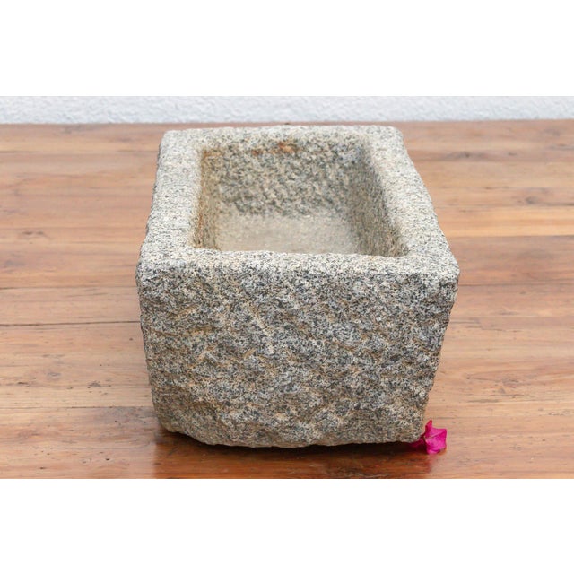 Large Himalayan Stone Grain Basin For Sale - Image 4 of 6