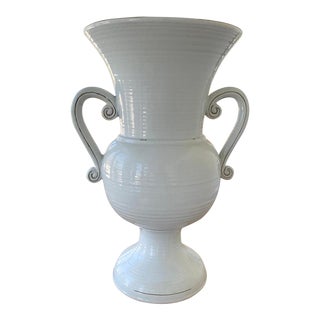 Large 1980s Glazed Stoneware Floor Urn For Sale