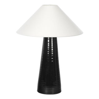 Koda Ceramic Table Lamp, Black For Sale