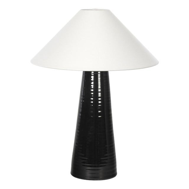 Koda Ceramic Table Lamp, Black For Sale