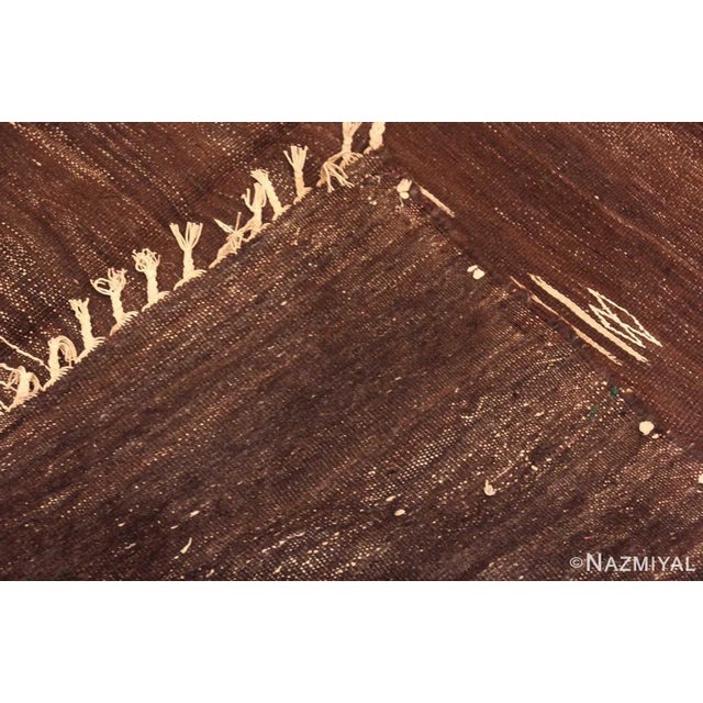 Moroccan Nazmiyal Collection Vintage Moroccan Brown Kilim Rug For Sale - Image 3 of 5