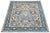12x15 Modern Floral Oushak Style Wool Area Rug in Muted Slate Blue For Sale In New York - Image 6 of 11