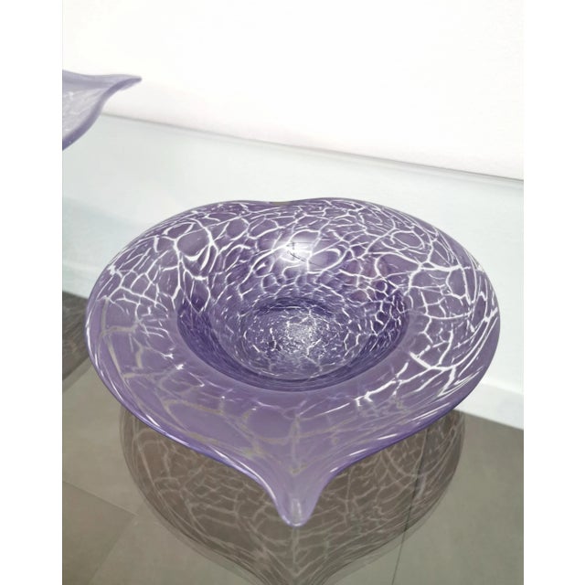 1970s Italian Transparent Murano Glass Centerpieces, 1970s, Set of 2 For Sale - Image 5 of 12