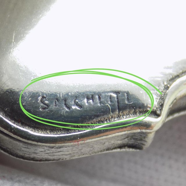 Vintage Italian Handmade Genuine Silver Violin Miniature with Metal Case by Sacchetti Silversmith, 1970s For Sale - Image 11 of 16