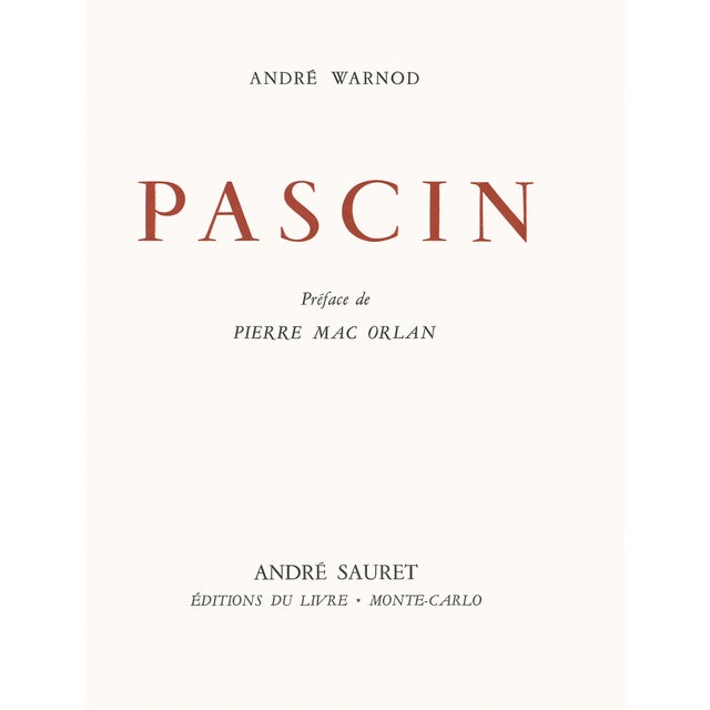 1954 Lithograph "Marcelle À La Chemise Bleue" After Jules Pascin For Sale In New York - Image 6 of 6