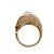 Modern 18k Two-Tone Gold Swirl Rope Vintage Ring With Approx. 1 Carat Weight Diamonds, Size 3.5 For Sale - Image 3 of 5