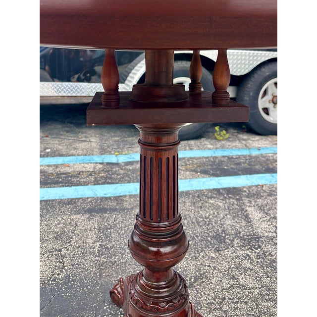 Brown Vintage Baker Furniture Charleston Collection Tilt-Top Tea Table For Sale - Image 8 of 9