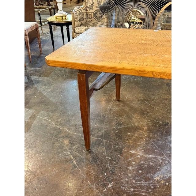 Danish Mid Century Oak Dining Table For Sale - Image 11 of 12