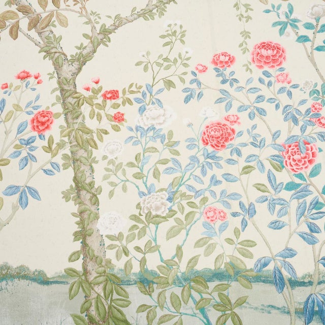 Contemporary SAMPLE - Schumacher x Miles Redd Madame De Pompadour Panel Fabric In Alabaster For Sale - Image 3 of 4