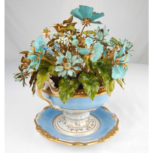 1970s "Fleurs Des Siècles" Enamel Floral Bouquet in Cachepot, Attributed to Jane Hutcheson For Sale - Image 10 of 12