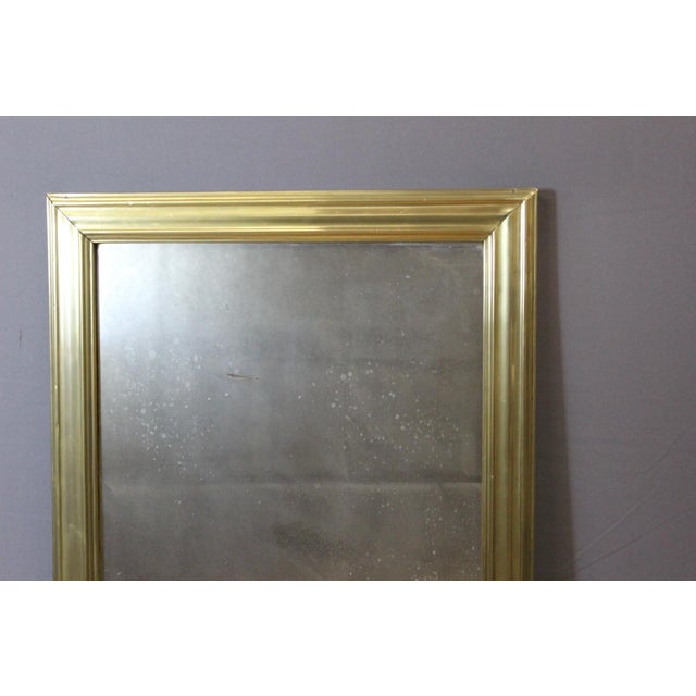 Brass and Mercury Bistro Mirror, 19th Century For Sale - Image 4 of 14