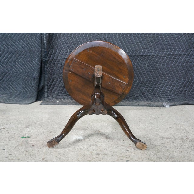 Antique Queen Anne Style Mahogany Pedestal Table Wine Plant Sculpture Stand 26" For Sale - Image 16 of 18