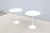 2000 - 2009 Mid-Century Modern Knoll Eero Saarinen 20" Round White Tulip Side Tables, a Pair For Sale - Image 5 of 18