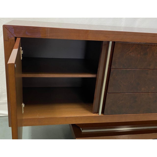 Wood Italian Contemporary Credenza, Modern Sideboard by Nicole Miller For Sale - Image 7 of 9