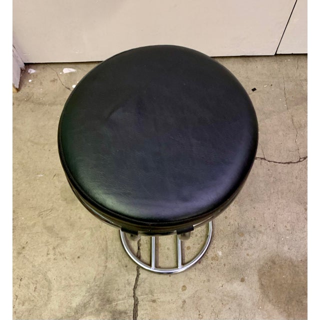 1970s Italian Mid-Century Modern Chrome Bar Stool For Sale - Image 11 of 11